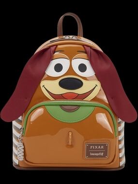 Loungefly Pixar Slinky Dog Glossy Brown & Green Mini Backpack